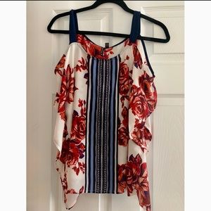 Boxy Flower Mixed Print Tank